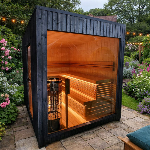 Wooden outside sauna - , wood