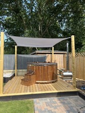 Wood fired Fibreglass hot tub