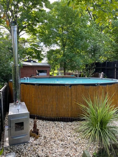Wood fired hot tub stove - hot, spa