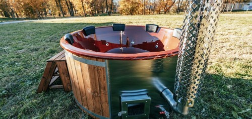 Wood burner hot tub - wood,