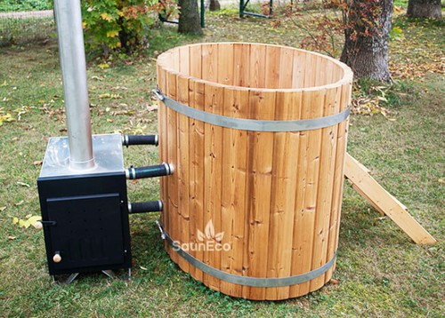 Wooden hot tub wood - wood, fired