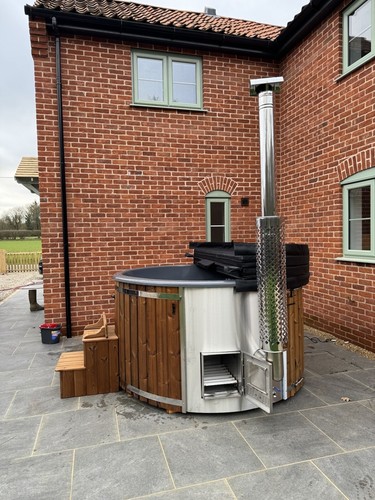 Hot tub with wood fired - with,