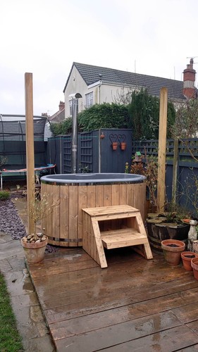 Fiberglass wooden hot tub - fiberglass,